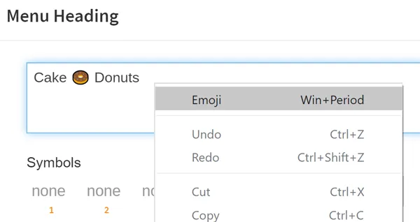 Adding Emojis in Chrome on Windows 10