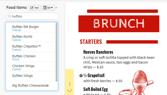 Food Item Search