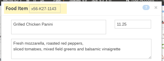 Food ID example