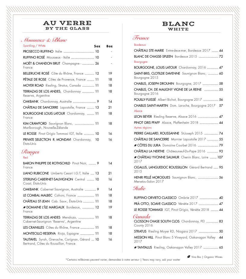French wine list