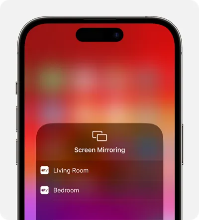 iPhone screen mirroring to TV