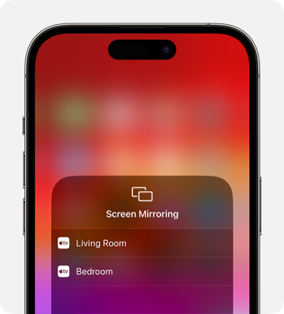 iPhone screen mirroring to TV
